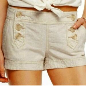 Express Tan Linen Cotton Nautical Shorts Women's Size 4